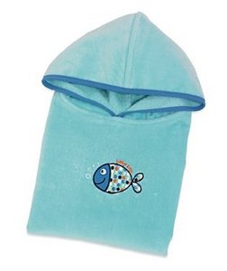 Bath/swim poncho - blue - age 1-2yrs