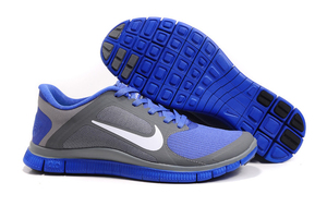 Womens Nike Free 4.0 V3 Running Shoes Cool Grey White Violet For