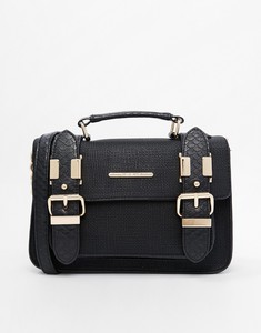 River Island | River Island Black Mini Textured Satchel at ASOS