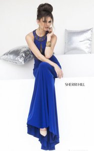 Keyhole Sexy Prom Dress Royal Sherri Hill 11173 Halter