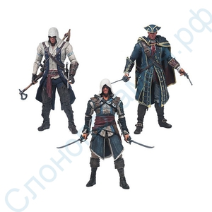 Набор фигурок Assassin's Creed Neca: Edward, Haytham, Connor