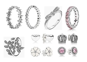 Сережки и кольцо из Pandora.