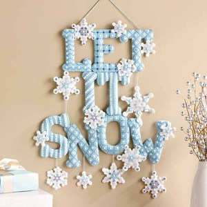 Let it Snow Christmas Door Wall Hanging