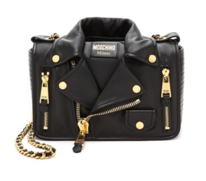 Moschino (черная байкерская сумка)