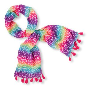 rainbow leopard scarf