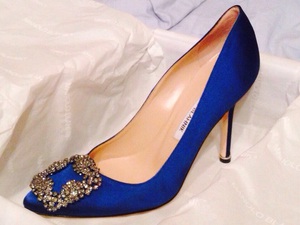 Туфли Manolo Blahnik синий цвет