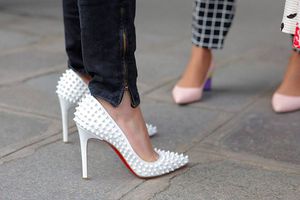 white pumps.