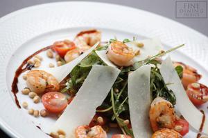 Salade de crevettes et roquette