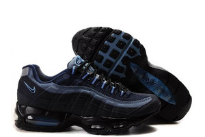 Mens Air Max 95 Running Shoes Obsidian College Blue College Navy