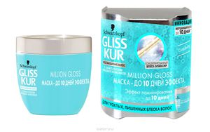 Маска для волос  MILLION GLOSS Эффект ламинирования Gliss Kur