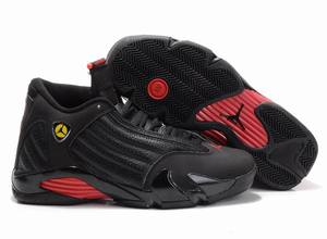 Cheap Nike Air Jordan 14 Black Red Mens Retro Shoes