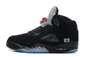 Jordan V Retro Shoes For Mens Black/Varsity Red/Metallic Silver