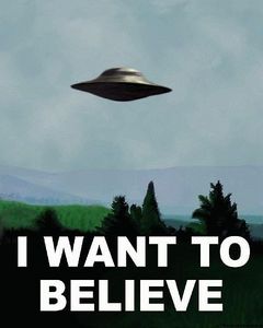 Плакат на стену I want to believe