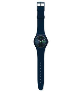 часы темно синие swatch blue rebel