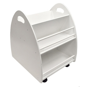 WHEELED BOOKCASE WHITE