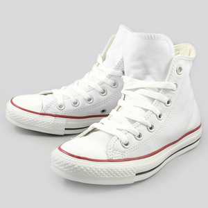 white leather converse high