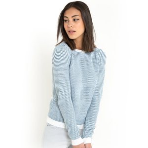 Пуловер с бантом сзади и длинными рукавами