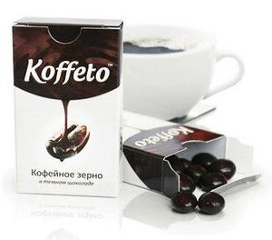 Grain de cafe en chocolat