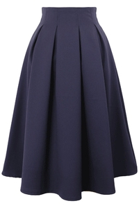 navy blue full skirt
