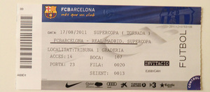 Билет на матч FC Barcelona