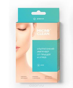Microclean Ультратонкий импрувер от прыщей и угрей, для дневного использования, 12 шт