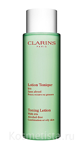 Тонизирующий лосьон с ирисом для комбинированной или жирной кожи Clarins Toning Lotion With Iris