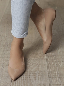 Остроносые балетки (бежевые)