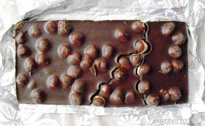 Черный шоколад с орехами