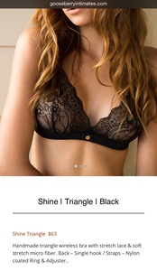 Gooseberry Intimatetes: Shine Triangle Black