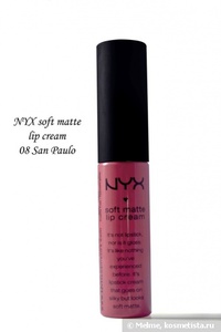 NYX soft matte lip cream в оттенке 08 San Paulo