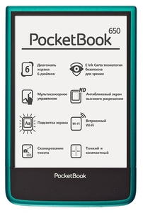 Электронная книга POCKETBOOK 650, с чехлом