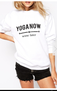 yoga and wine sweater