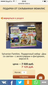 Sylvanian Families.Подарочный набор «Дом со светом» с аксессуарами и фигурками, версия D.