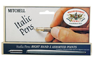 William Mitchell ITALIC Square Cut Dip Pen Card