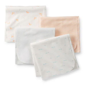 4-Pack Flannel Receiving Blankets