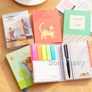 Набор: Блокнот, Ручка, Клейкие закладки / set Notebook & Pen & Sticky Note