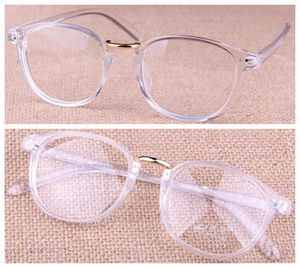 glasses with transparent frame