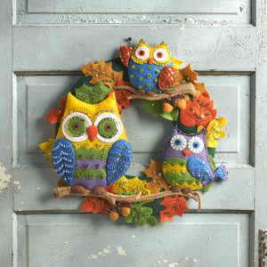 Owls Wreath Bucilla 8656