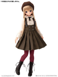 Pure Neemo Size "PNS Omekashi Corset Pleats Skirt |" Set / Khaki x Brown (DOLL CLOTHING)