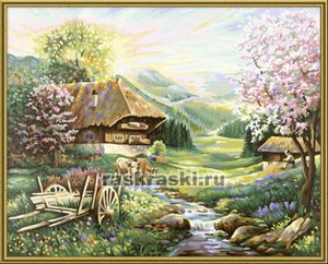 Ракраска по номерам "Весна"
