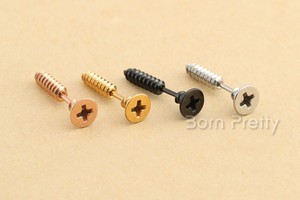 Серьги-шурупы / Screw Pattern Metal Earrings