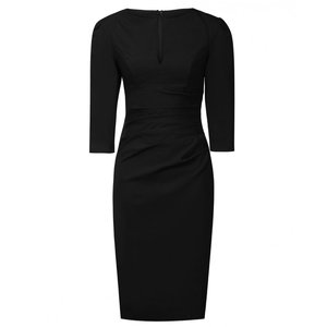 Black Simple Bodyсon Dress 3/4 Sleeves