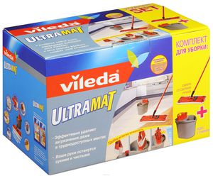 Vileda "Ultramat": швабра со сборной ручкой, ведро с отжимом