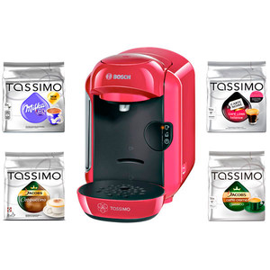 Кофеварка капсульного типа Tassimo TAS1201EE+4 пачки