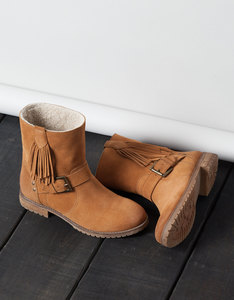 BSK suede shearling ankle boots