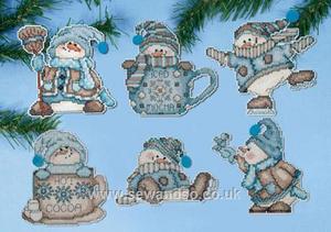набор 	 Design Works "Cocoa Snowmen Ornaments"