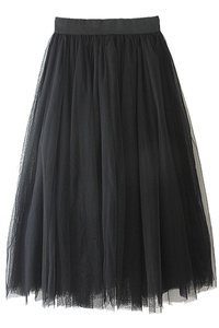 Voile Solid Color A-Line Skirt