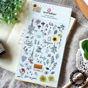 sticker design of plant and flower
