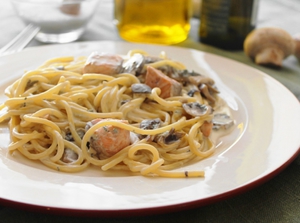 Pasta with blue cheese sauce