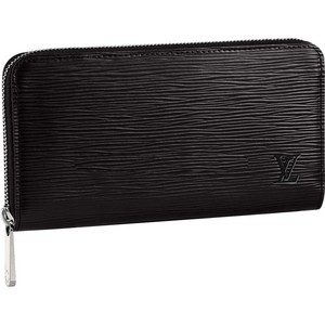 Real leather wallet black